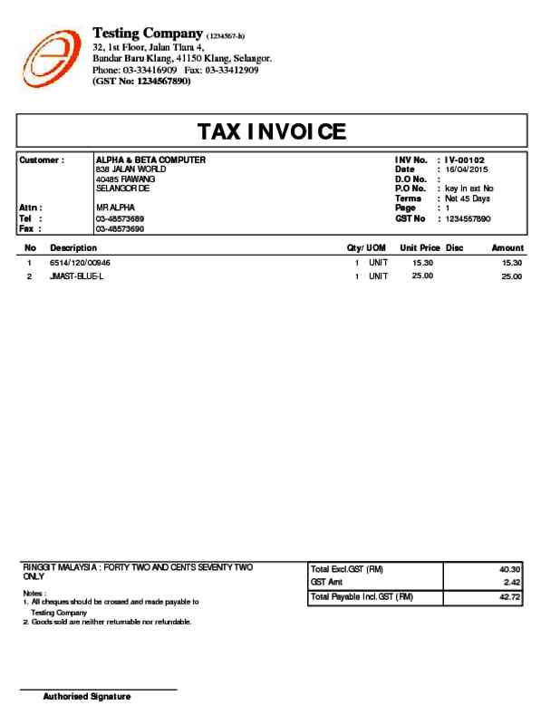 11 Tax Invoice